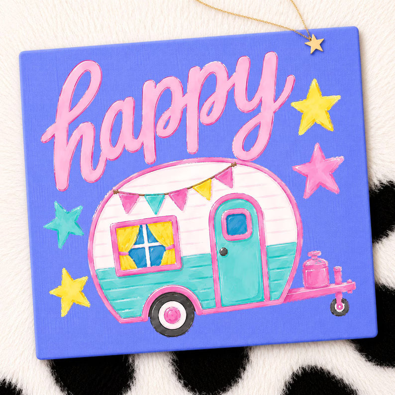 DEAL OF THE DAY - Happy Camper Blue Tee (FINAL SALE)