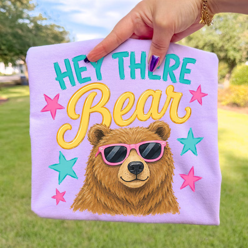 DEAL OF THE DAY - Hey There Bear Purple Tee (FINAL SALE)