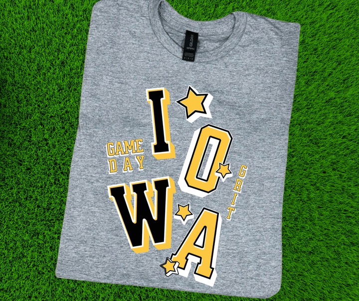 Iowa Wobbly Stack Stars Gameday Grit (Pick Your Tee Color) - Wholesale - The Red Rival