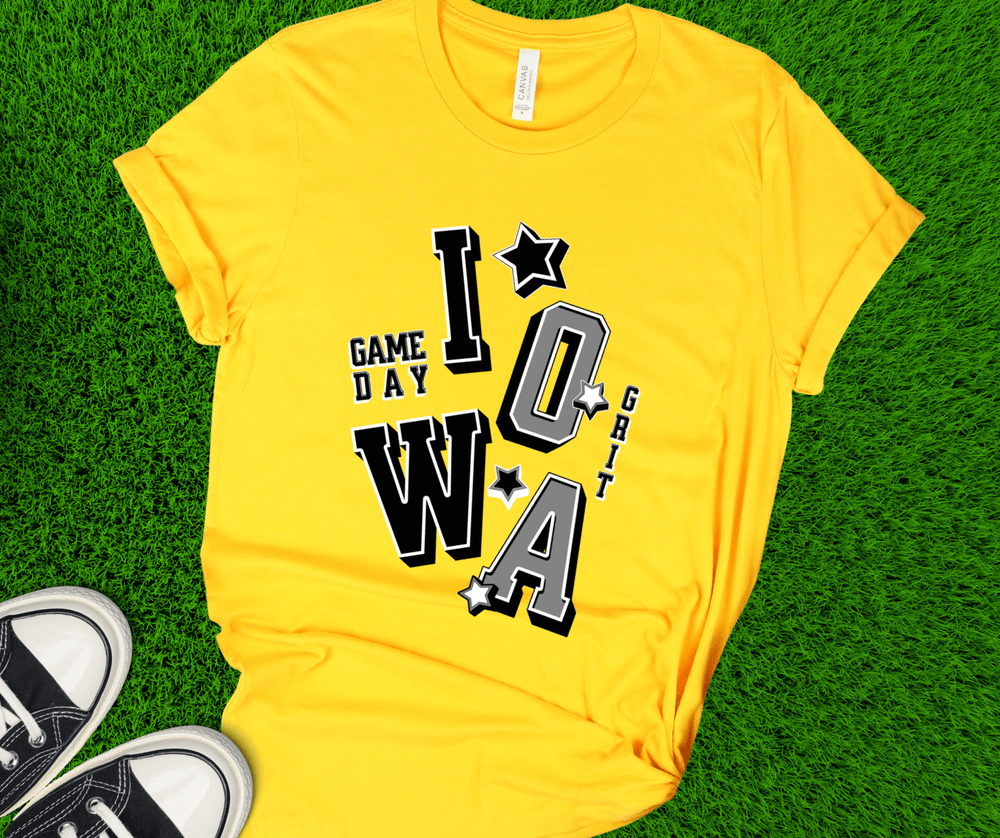 Iowa Wobbly Stack Stars Gameday Grit (Pick Your Tee Color) - Wholesale - The Red Rival