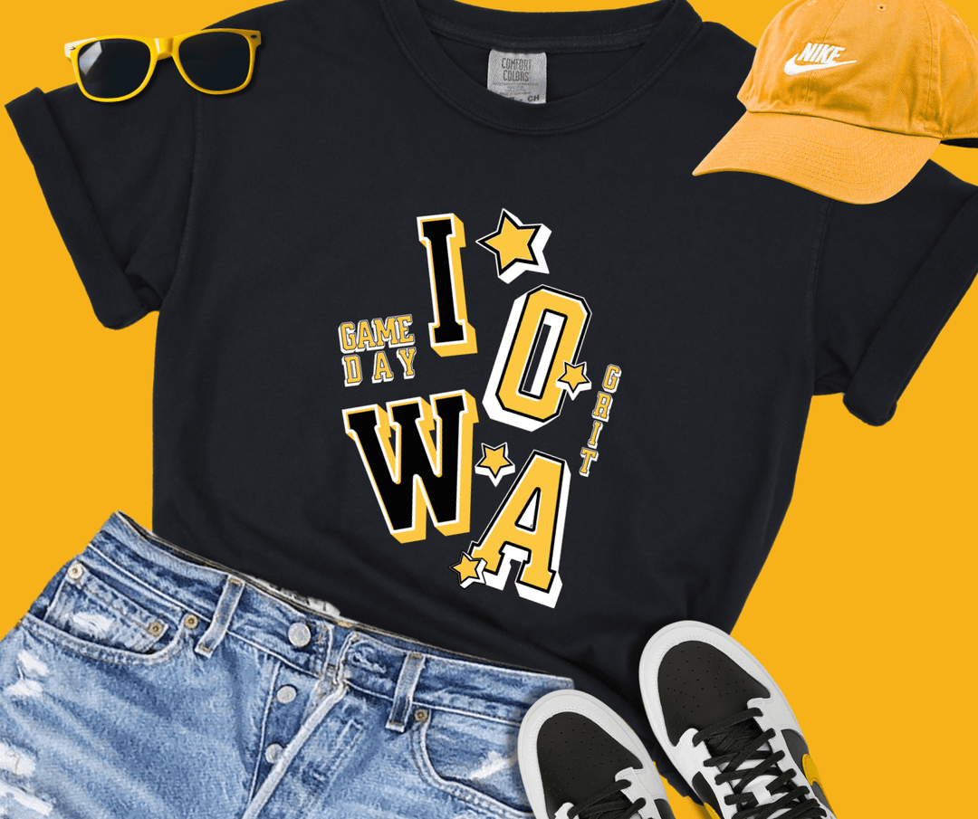 Iowa Wobbly Stack Stars Gameday Grit (Pick Your Tee Color) - Wholesale - The Red Rival