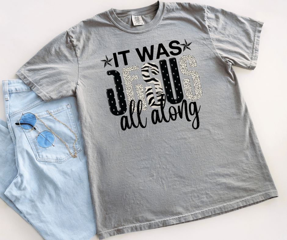 It Was Jesus All Along Grey Graphic Tee - Graphic Tee - The Red Rival