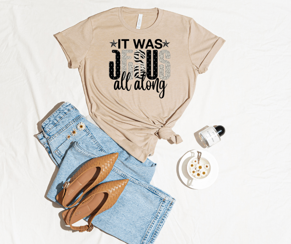 It Was Jesus All Along Tan Graphic Tee - Graphic Tee - The Red Rival