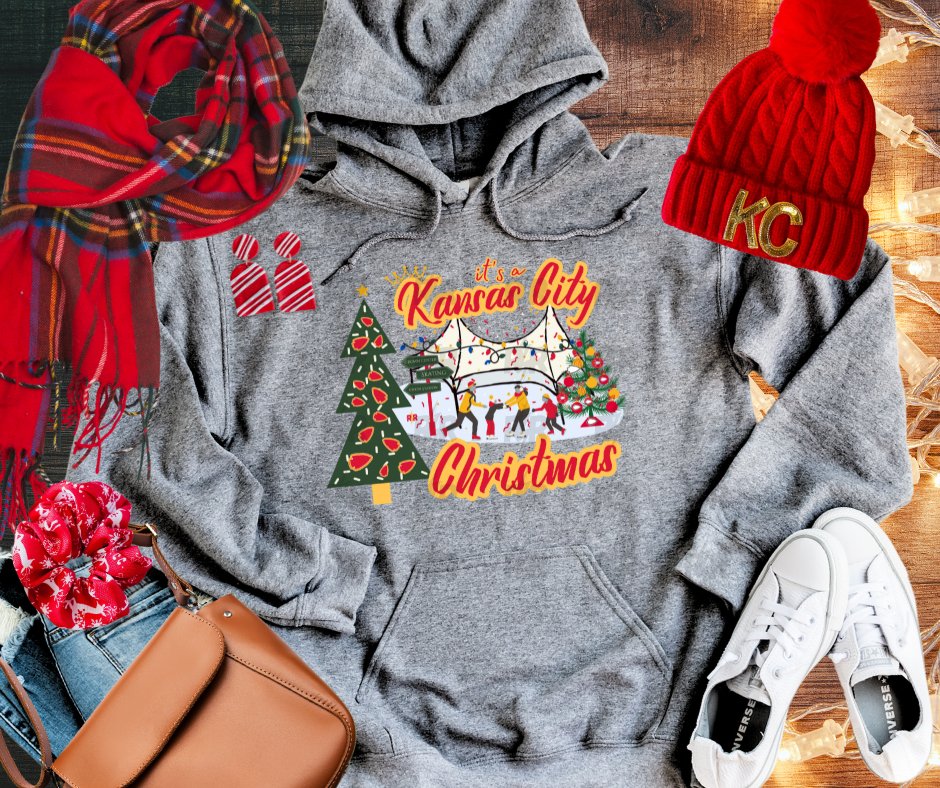 It's a Kansas City Christmas Crown Center Hoodie (Select Your Color) - Tees & Sweatshirts - The Red Rival