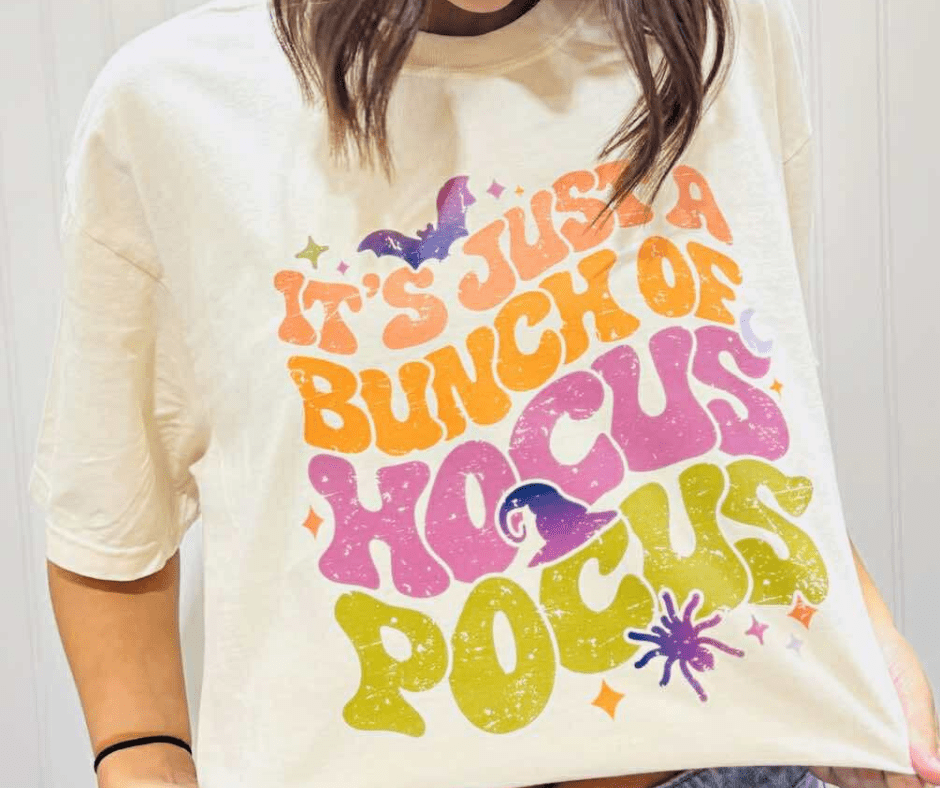 It's Just a Bunch of Hocus Pocus Ivory Graphic Tee - Apparel & Accessories - The Red Rival