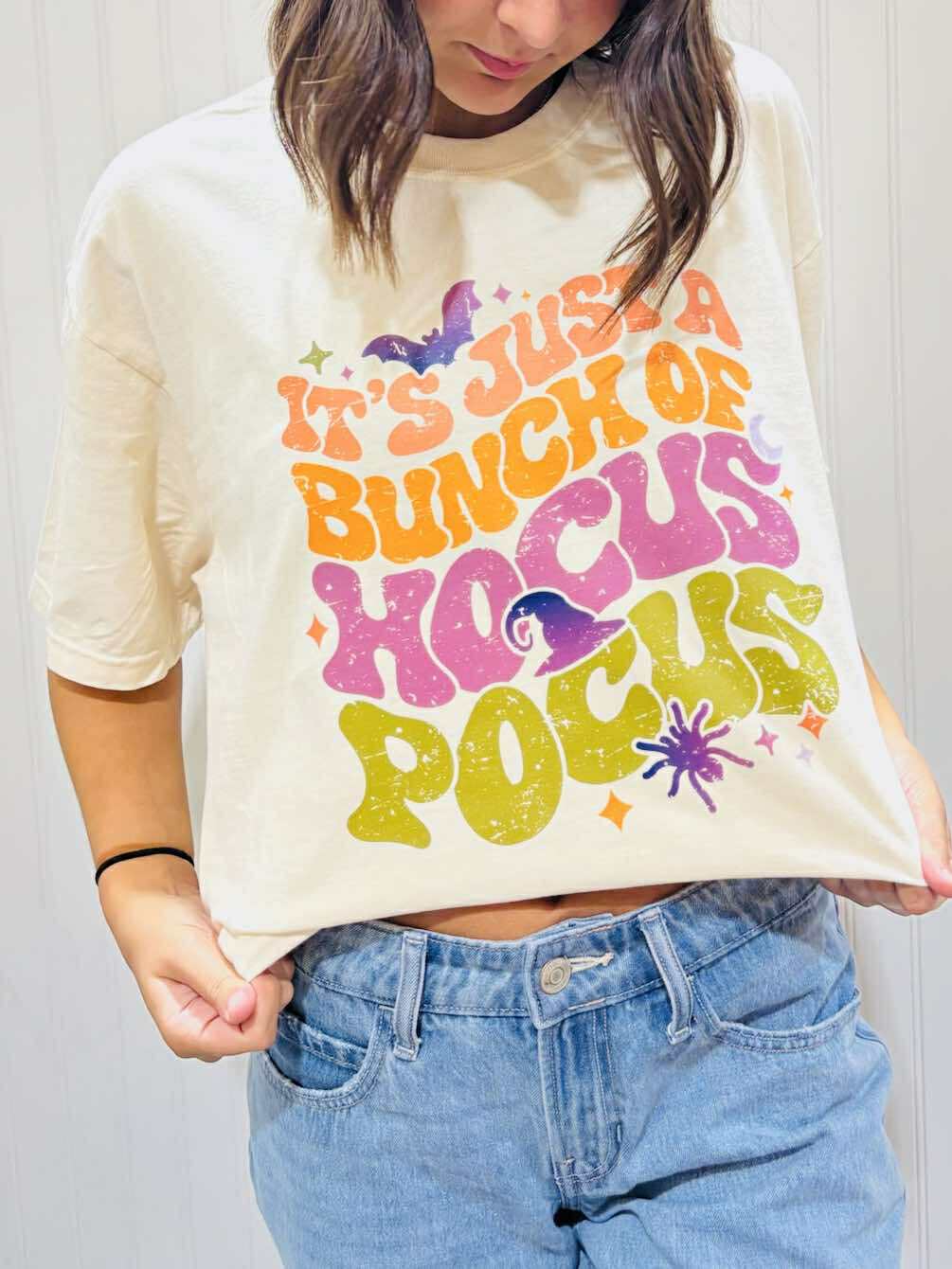 It's Just a Bunch of Hocus Pocus Ivory Graphic Tee - Apparel & Accessories - The Red Rival