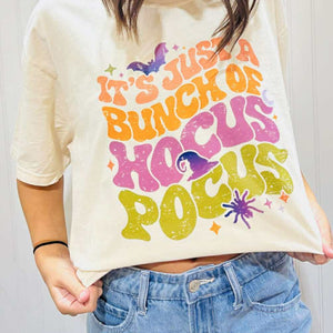It's Just a Bunch of Hocus Pocus Ivory Graphic Tee - Apparel & Accessories - The Red Rival