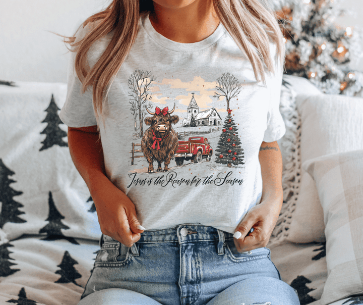 Jesus Is the Reason for the Season Ash Tee or Sweatshirt - Graphic Tee - The Red Rival