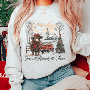 Jesus Is the Reason for the Season Ash Tee or Sweatshirt - Graphic Tee - The Red Rival