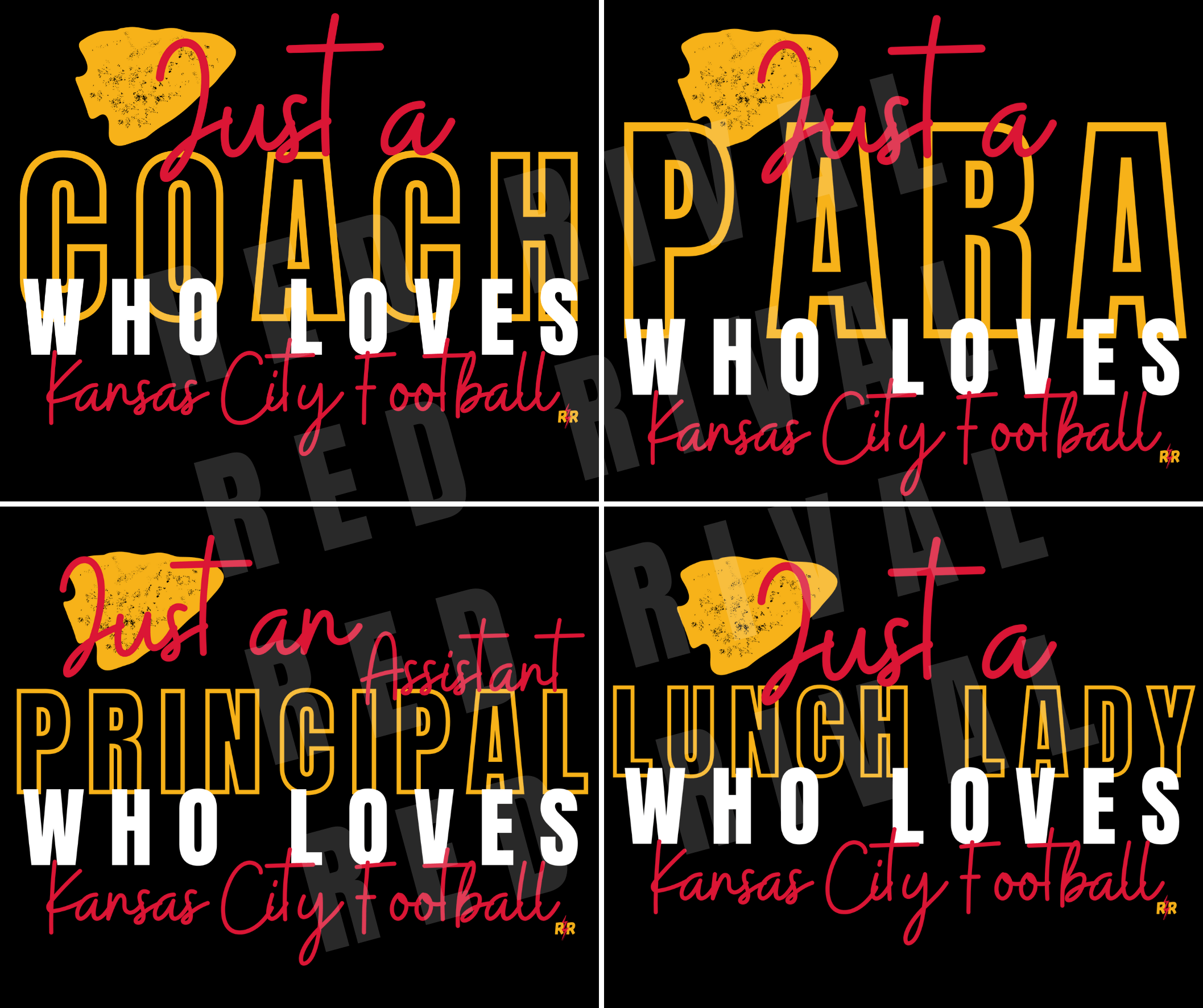 Just A CUSTOM OCCUPATION Who Loves Kansas City Football Black Tee - Tees - The Red Rival