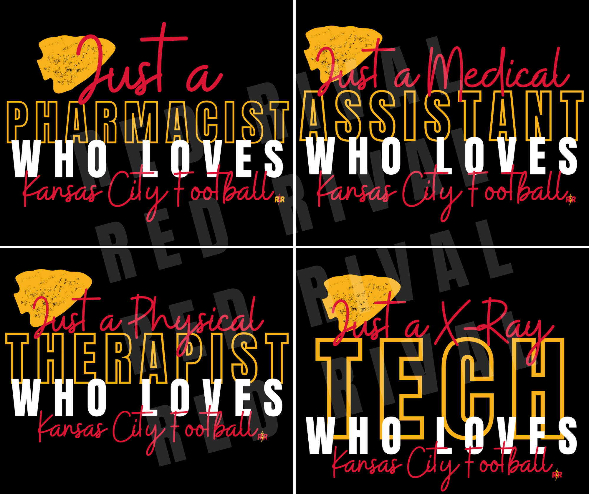 Just A CUSTOM OCCUPATION Who Loves Kansas City Football Black Tee - Tees - The Red Rival