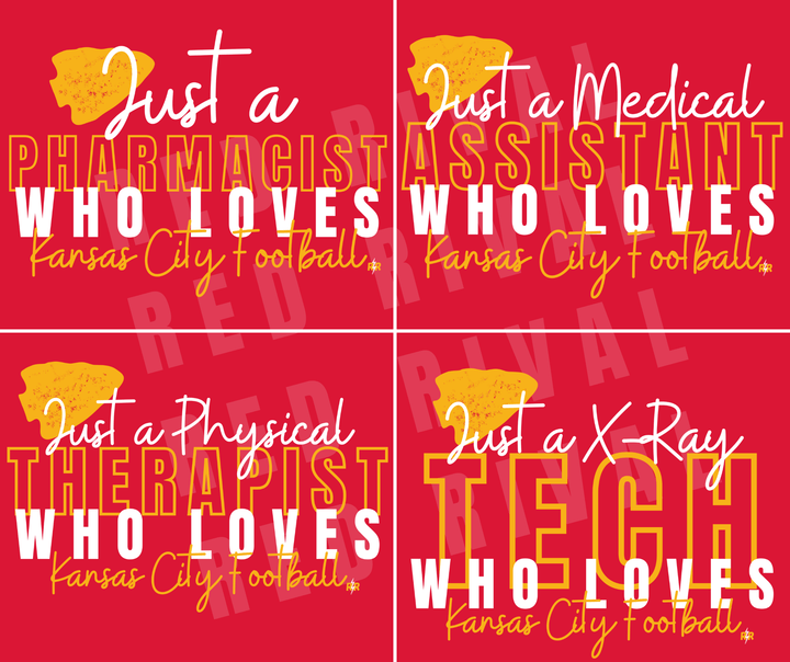 Just A CUSTOM OCCUPATION Who Loves Kansas City Football Red Sweatshirt - Tees - The Red Rival