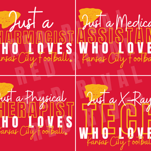 Just A CUSTOM OCCUPATION Who Loves Kansas City Football Red Sweatshirt - Tees - The Red Rival