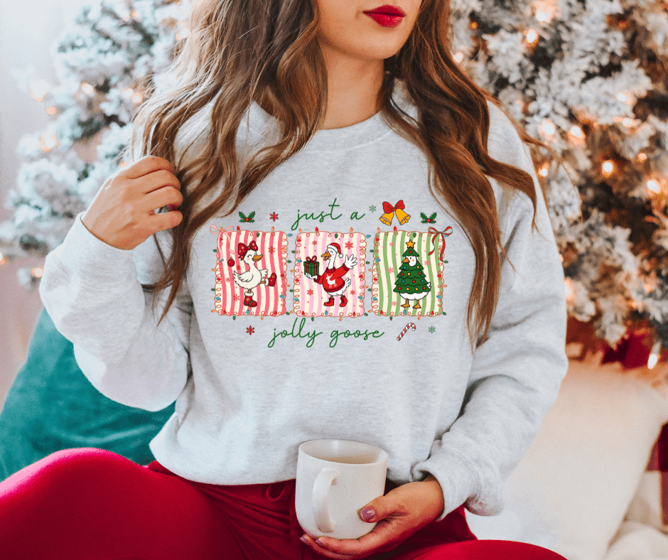 Just a Jolly Goose Ash Tee or Sweatshirt - Graphic Tee - The Red Rival