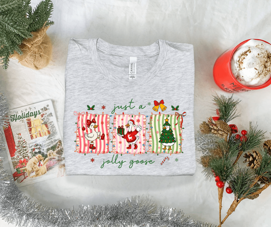 Just a Jolly Goose Ash Tee or Sweatshirt - Graphic Tee - The Red Rival