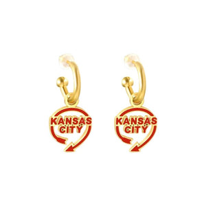Kansas City Auto Sign Huggie Hoop Earrings - Apparel & Accessories - The Red Rival