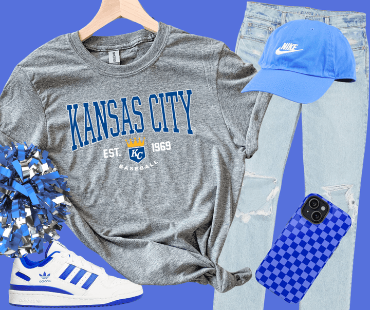 Kansas City Baseball Crown (Pick Your Tee Color) - Graphic Tee - The Red Rival