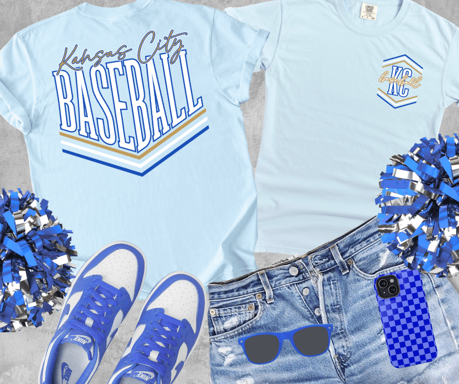 Kansas City Baseball Diamond Front/Back - Graphic Tee - The Red Rival