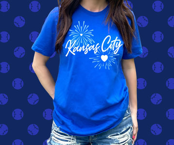 Kansas City Fireworks Blue Graphic Tee - Graphic Tee - The Red Rival