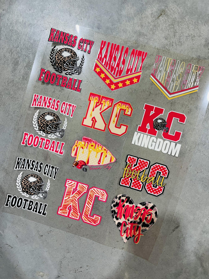 Kansas City Football Sticker Set - Stickers - The Red Rival