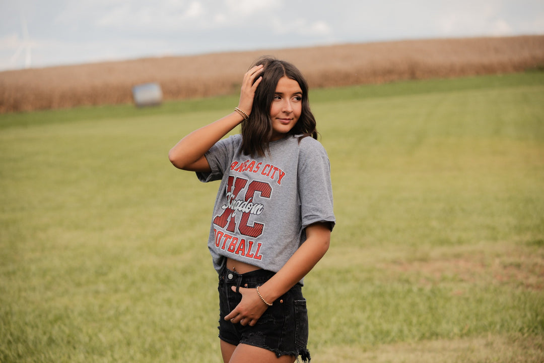 Kansas City Football Striped KC Kingdom (Pick Your Tee Color) - Tees - The Red Rival