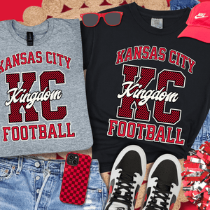 Kansas City Football Striped KC Kingdom (Pick Your Tee Color) - Tees - The Red Rival