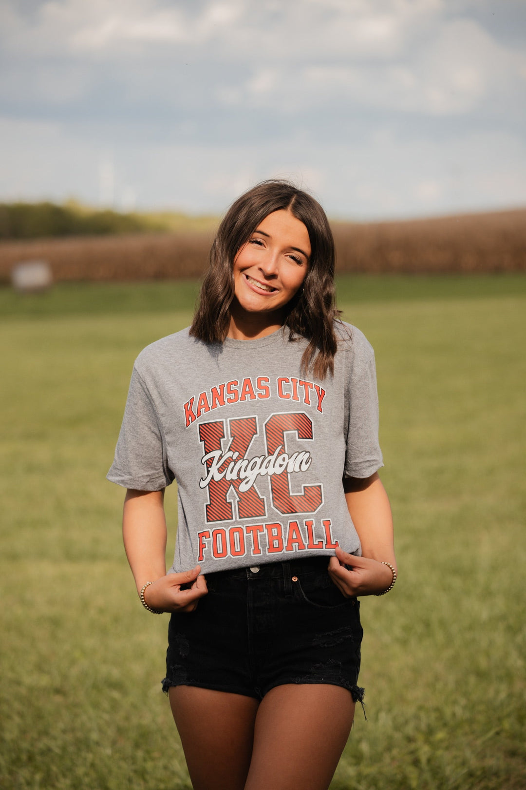 Kansas City Football Striped KC Kingdom (Pick Your Tee Color) - Tees - The Red Rival