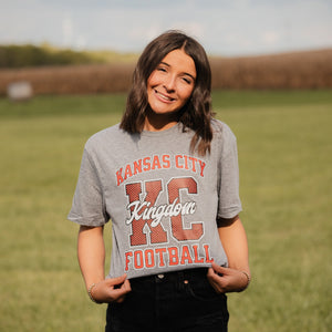 Kansas City Football Striped KC Kingdom (Pick Your Tee Color) - Tees - The Red Rival