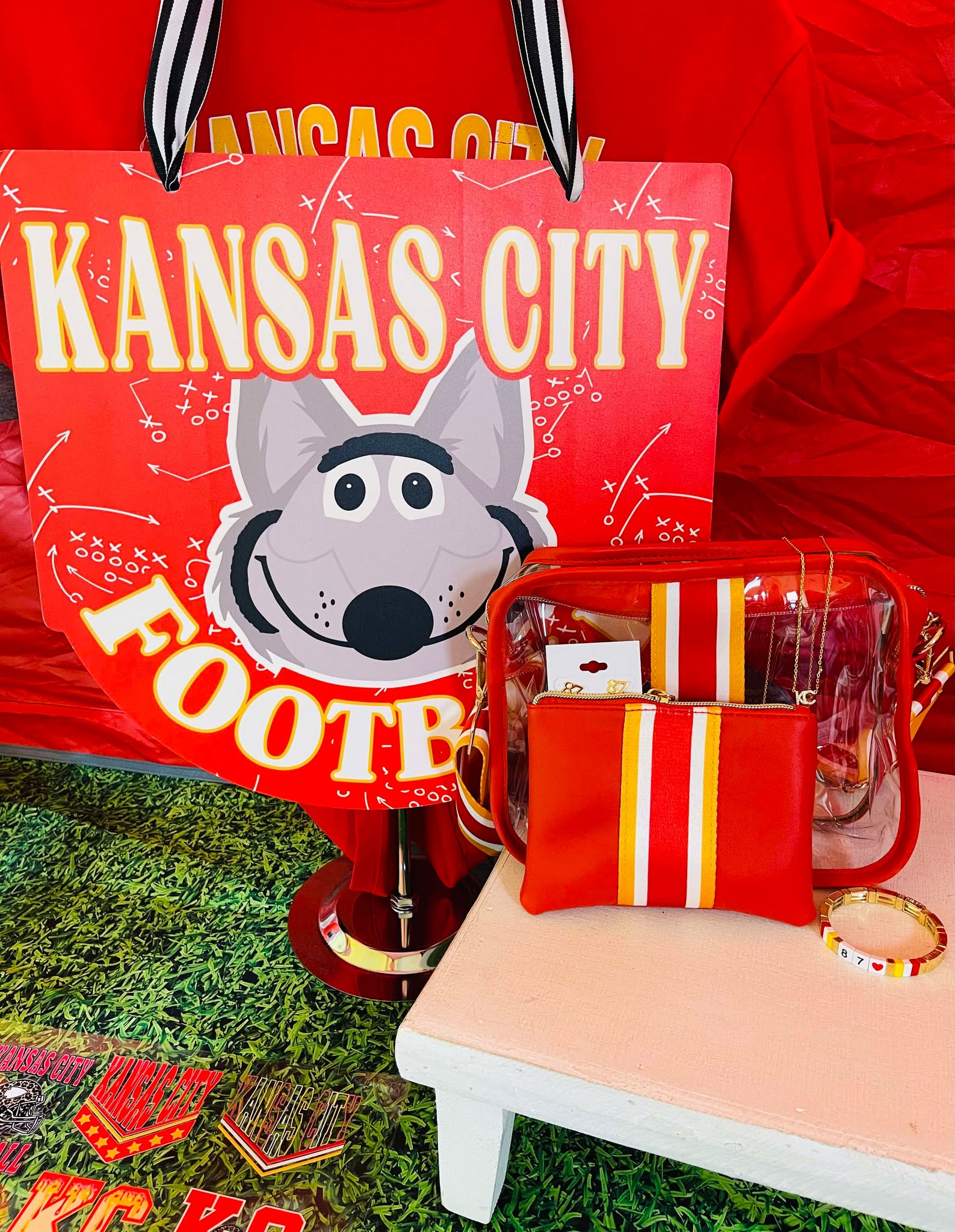 Kansas City Football Wolf Door Sign - Apparel & Accessories - The Red Rival