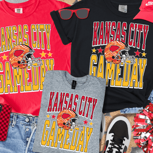 Kansas City Gameday Zebra Helmet (Pick Your Tee Color) - Tees - The Red Rival