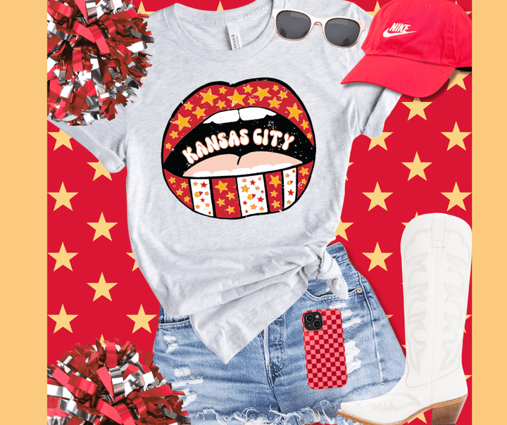 Kansas City Open Mouth on Ash Graphic Tee - Tees - The Red Rival