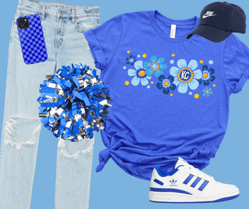KC Baseball Flowers - Tees - The Red Rival