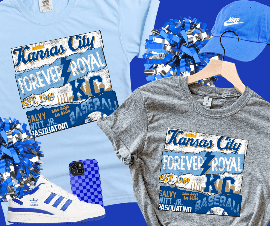 KC Baseball Poster Graphite Heather Grey Tee - Tees - The Red Rival