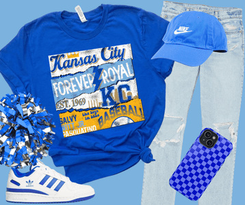 KC Baseball Poster Royal Blue Tee - Tees - The Red Rival