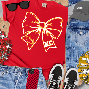 KC Bow Outline w/ Football - Tees - The Red Rival