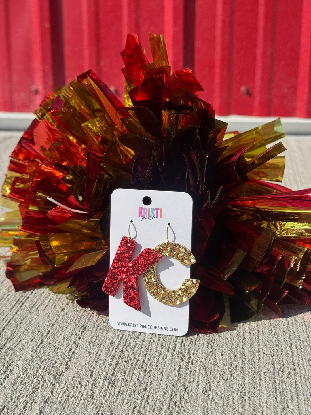 KC Chunky Glitter Dangle Earrings - Apparel & Accessories - The Red Rival