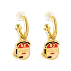 KC Coach Reid Charm Hoop Earrings - Apparel & Accessories - The Red Rival