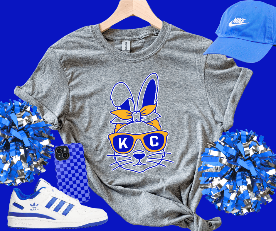 KC Easter Bunny Graphite Heather Grey Tee - Tees - The Red Rival