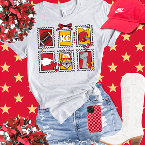 KC Football Postage Stamps - Tees - The Red Rival