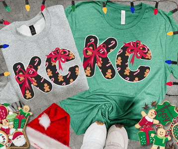 KC Gingerbread Letters (Pick your color & style) - Tees - The Red Rival