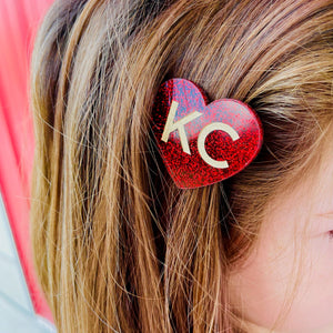 KC Heart Hair Clip - Apparel & Accessories - The Red Rival