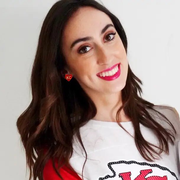 KC Heart Stud Earrings - Apparel & Accessories - The Red Rival