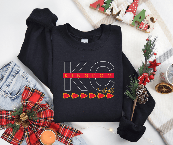 KC Kingdom Black Sweatshirt - Graphic Tee - The Red Rival