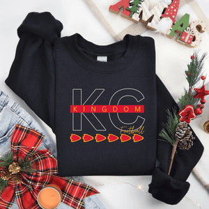 KC Kingdom Black Sweatshirt - Graphic Tee - The Red Rival