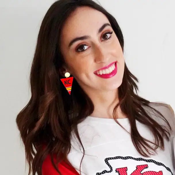 KC Pennant Drop Earrings - Apparel & Accessories - The Red Rival