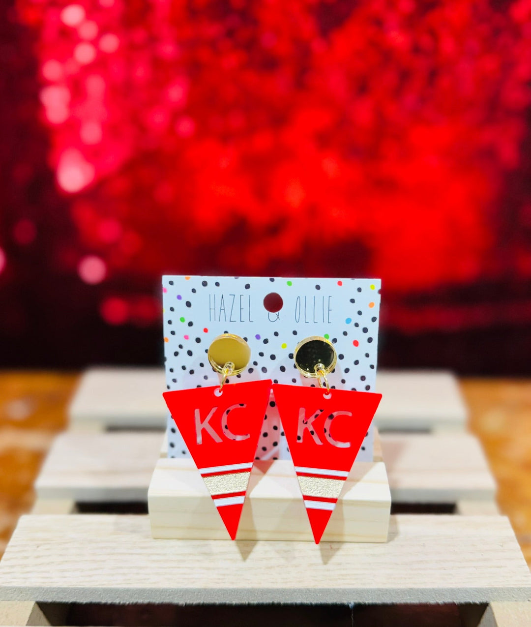 KC Pennant Drop Earrings - Apparel & Accessories - The Red Rival