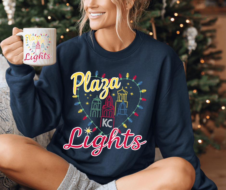 KC Plaza Lights Navy Tee or Sweatshirt - Tees - The Red Rival