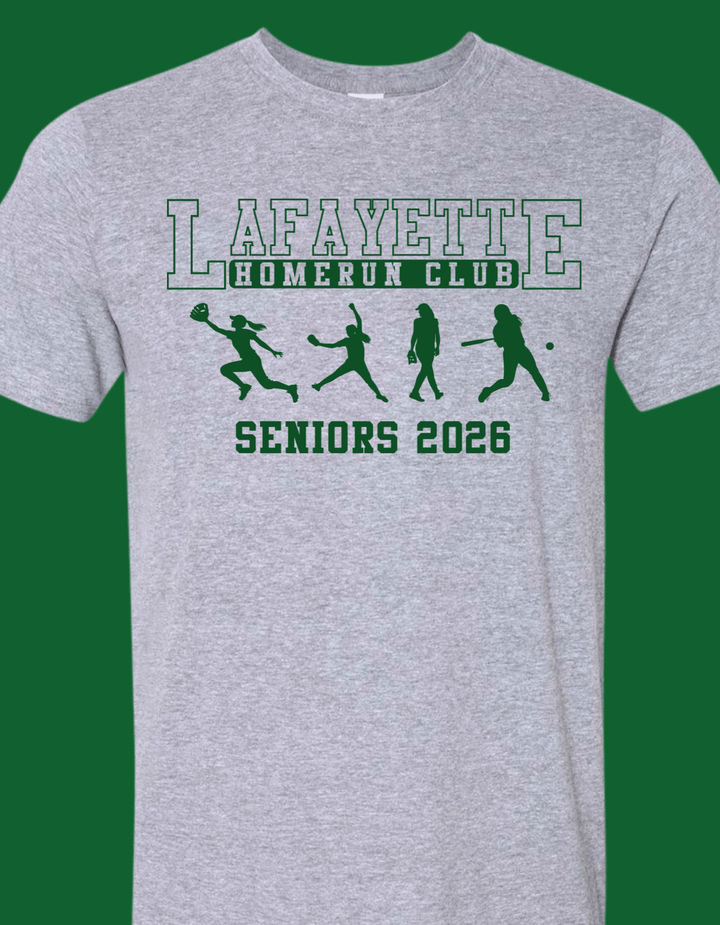 Lafayette Seniors Softball Homerun Club Front/Back - Wholesale - The Red Rival