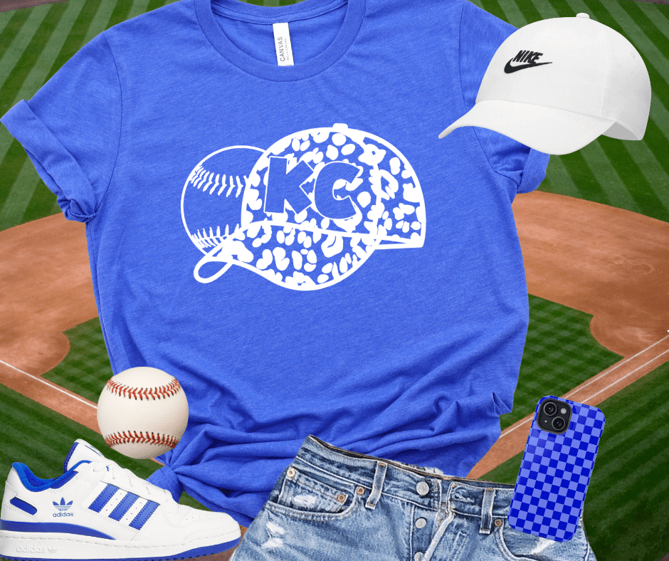 Leopard KC Baseball Hat Graphic Tee - Tees - The Red Rival