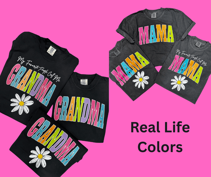 LOLLY - Multi - Color Varsity Letters (Pick your design &amp; tee color) - Graphic Tee - The Red Rival